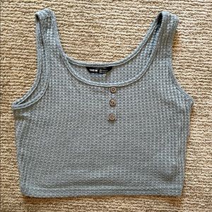 Knitted Button Crop top, Size Sm